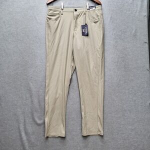 Chaps Men Pants 32 Khaki Chino Golf 29" Inseam NWT